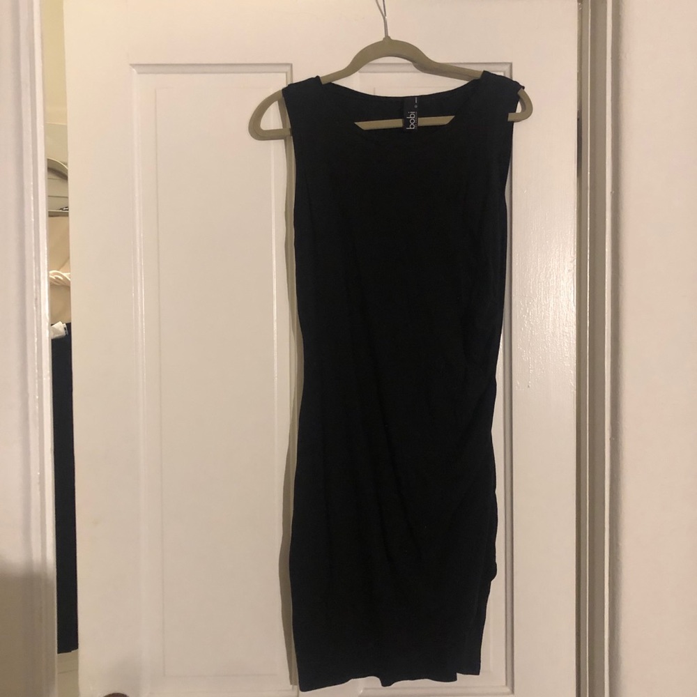 Bobi brand midi black cotton dress